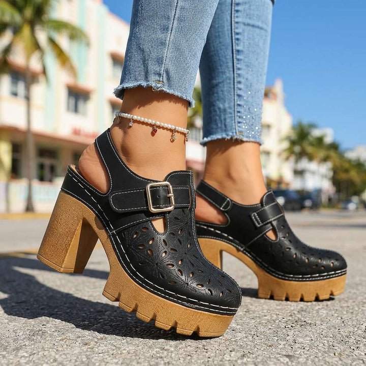 Lisa | Stilvolle und bequeme Plateau-Clogs mit Blockabsatz 2