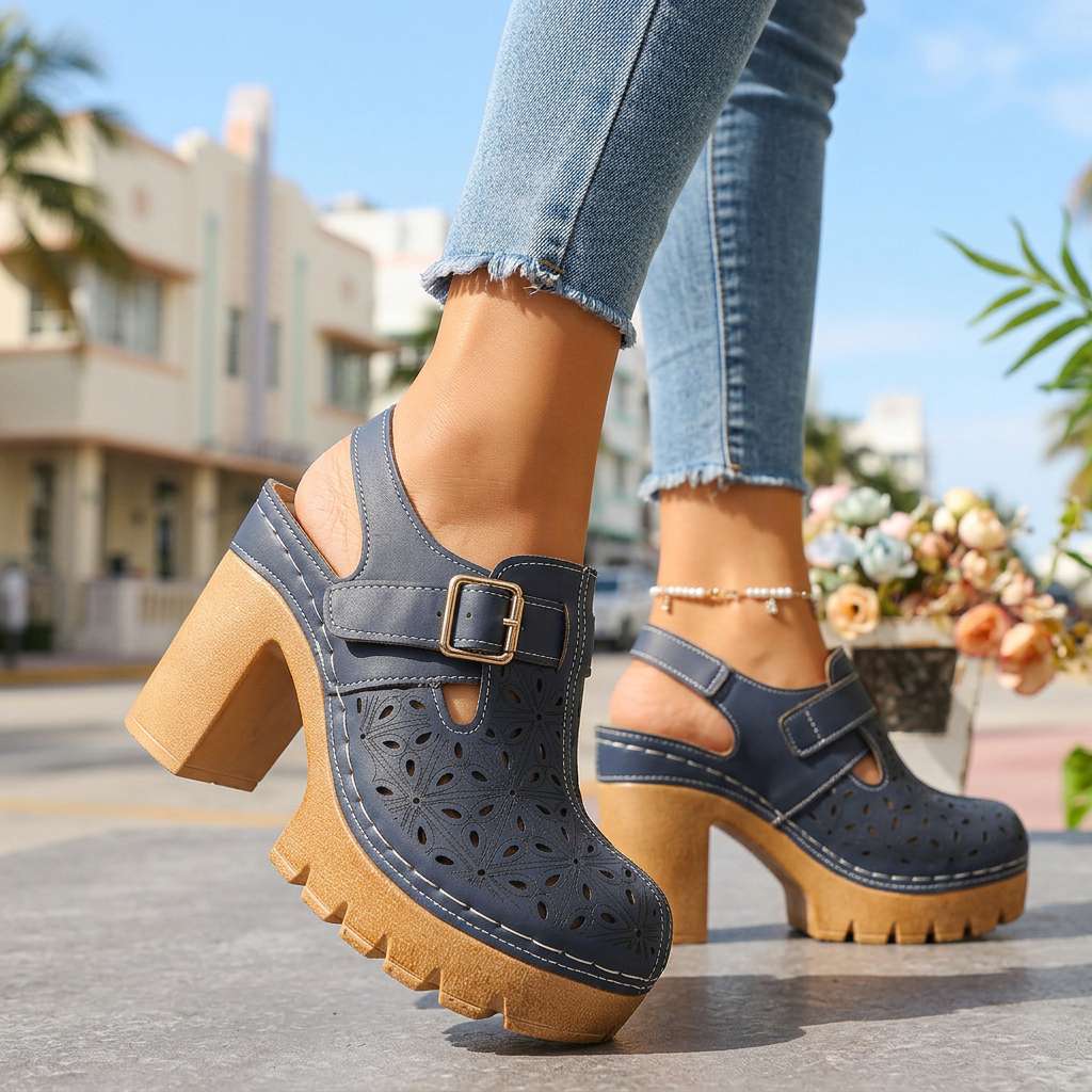 Lisa | Stilvolle und bequeme Plateau-Clogs mit Blockabsatz 3