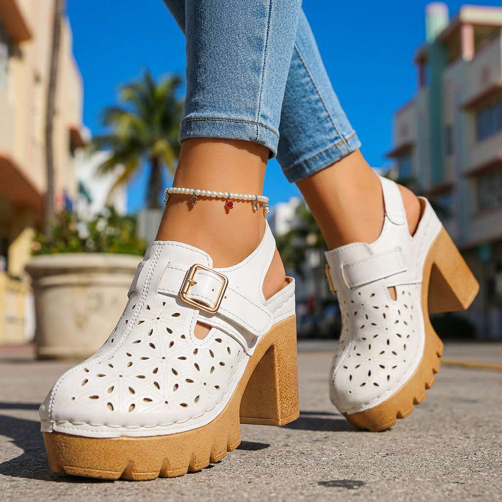 Lisa | Stilvolle und bequeme Plateau-Clogs mit Blockabsatz 4