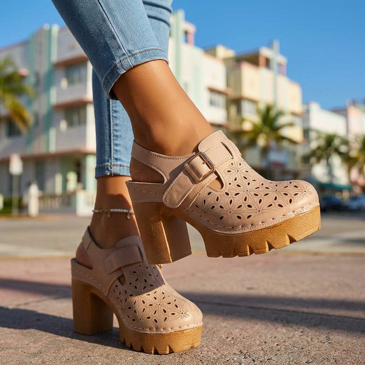 Lisa | Stilvolle und bequeme Plateau-Clogs mit Blockabsatz 5