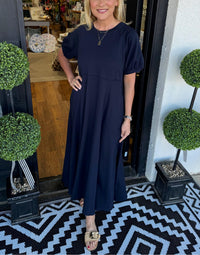 Clara | Bequemes Maxikleid mit Puffärmeln