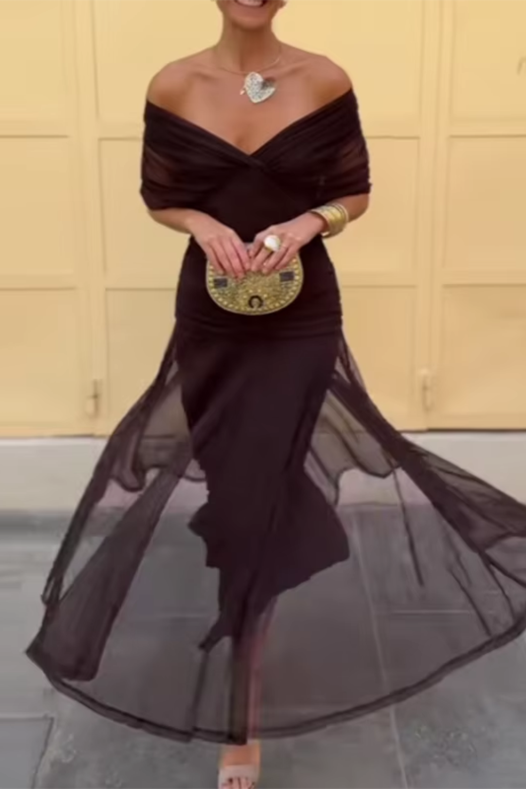 Livia Bellezza | Elegantes V-Ausschnitt Zeremonienkleid Maxi 9