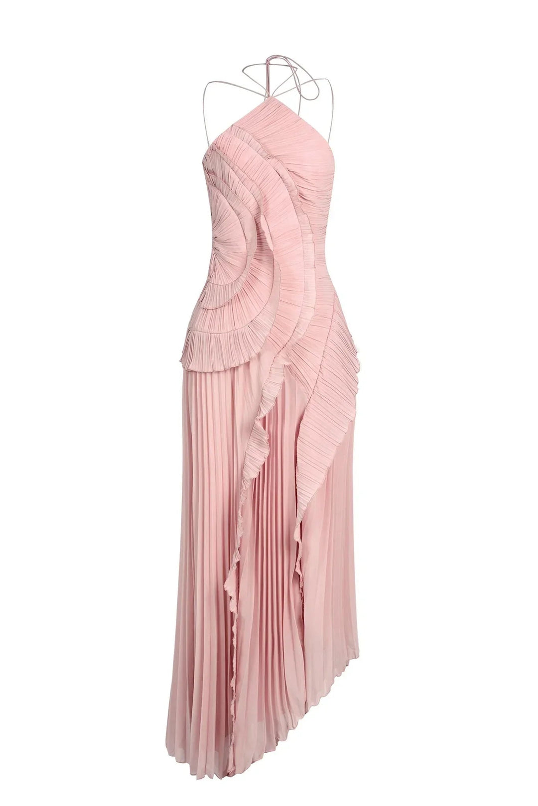 Livia | Elegantes Asymmetrisches Maxikleid mit Volants 9