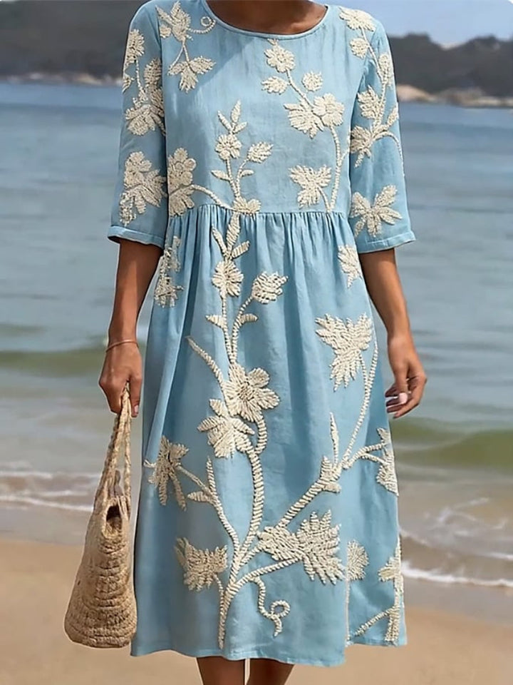 Livia | Elegantes Besticktes Midi Kleid 1
