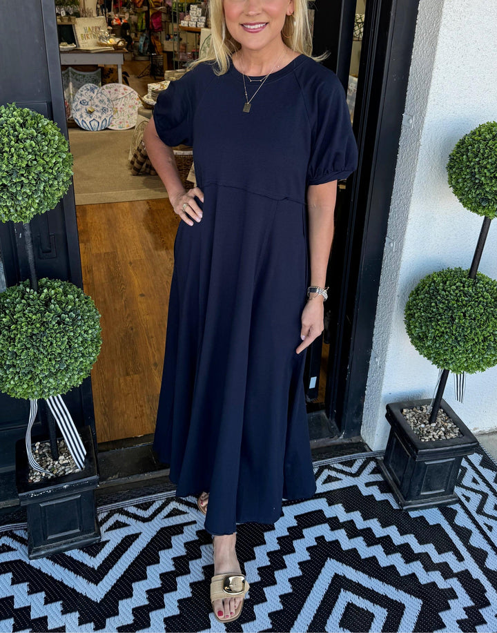 Livia | Elegantes Puffärmel Maxikleid für Stilvolle Anlässe 0