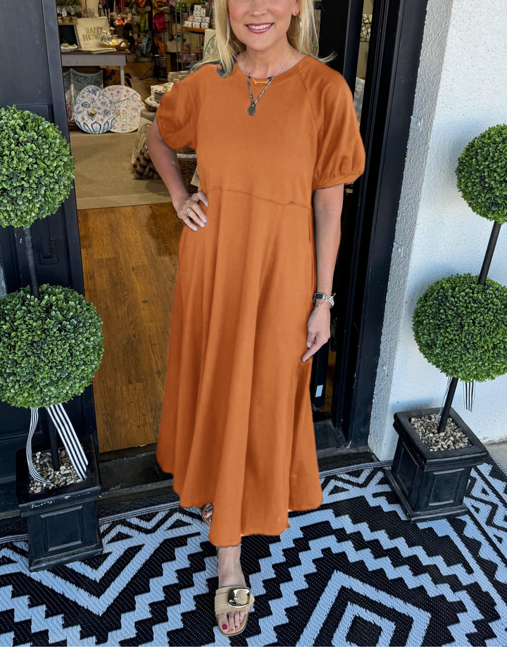 Livia | Elegantes Puffärmel Maxikleid für Stilvolle Anlässe 5