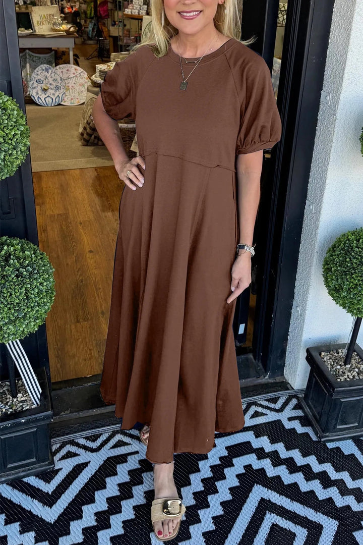Livia | Elegantes Puffärmel Maxikleid für Stilvolle Anlässe 7