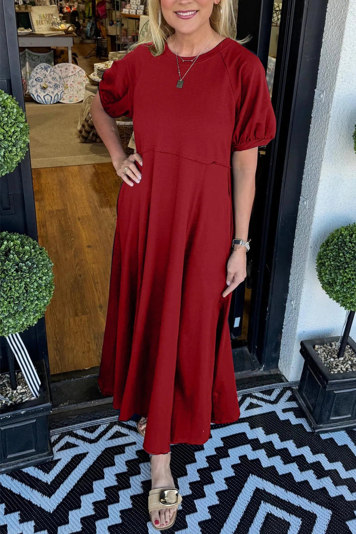 Livia | Elegantes Puffärmel Maxikleid für Stilvolle Anlässe 8