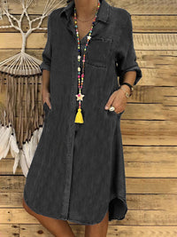 Sandra | Lässiges Denim-Hemdkleid im Oversize-Stil