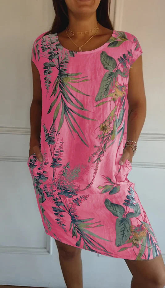 Livia | Leichtes Baumwoll-Leinen Damen Kleid mit Taschen 6