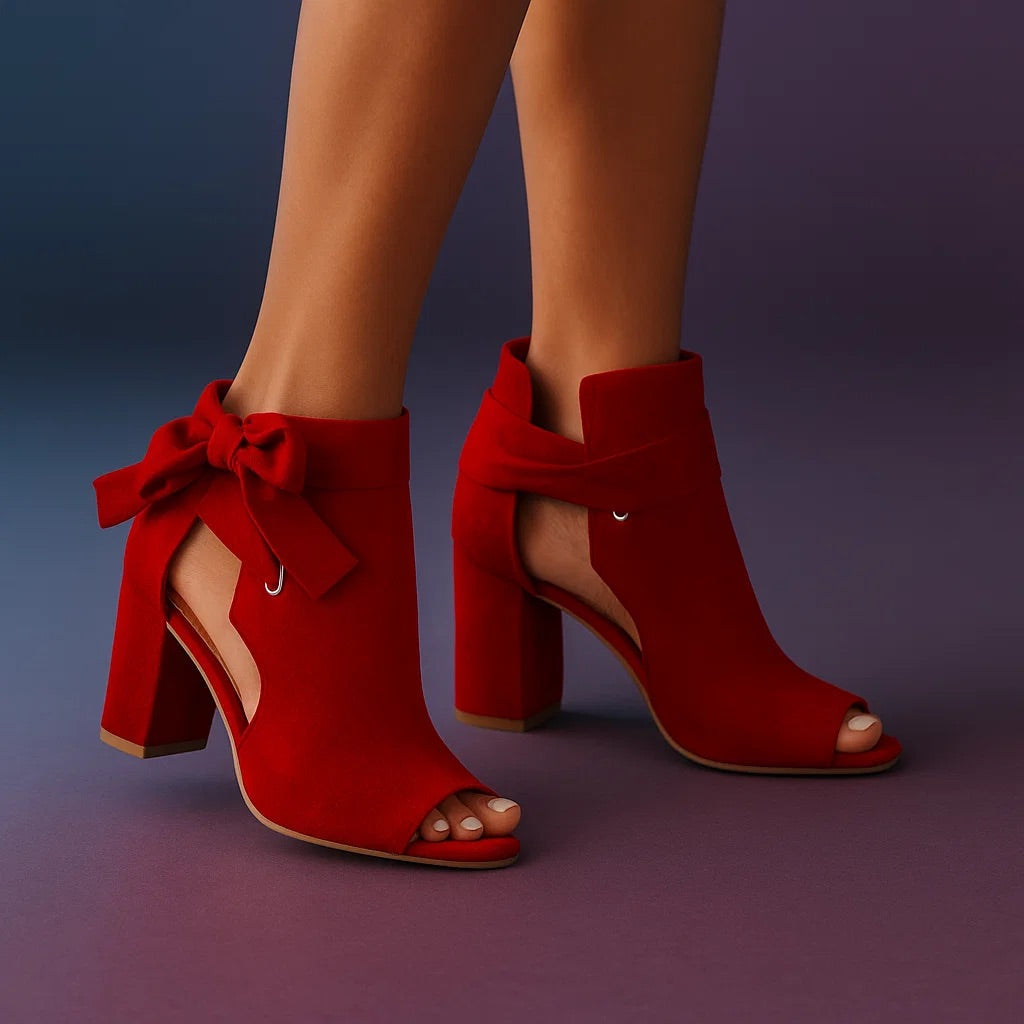 Livia | Peeptoe Pumps Elegant Blockabsatz Komfortabel Feminine Silhouette 6