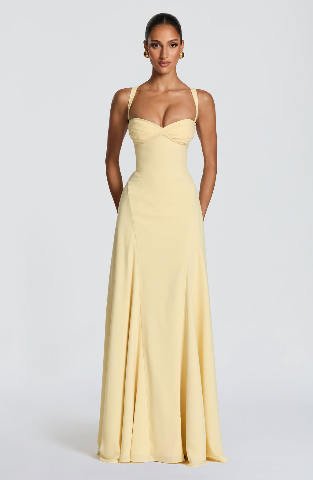 Loretta | Maxikleid Sommer Elegant A-Linie Herz-Ausschnitt Feminin 0