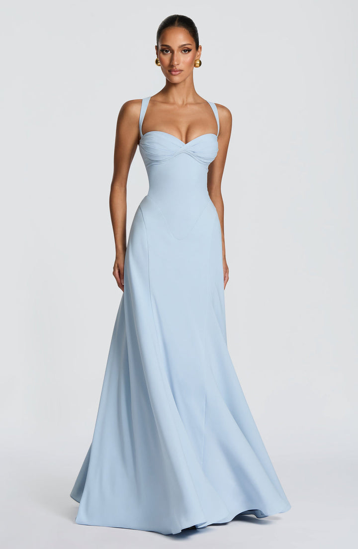 Loretta | Maxikleid Sommer Elegant A-Linie Herz-Ausschnitt Feminin 4
