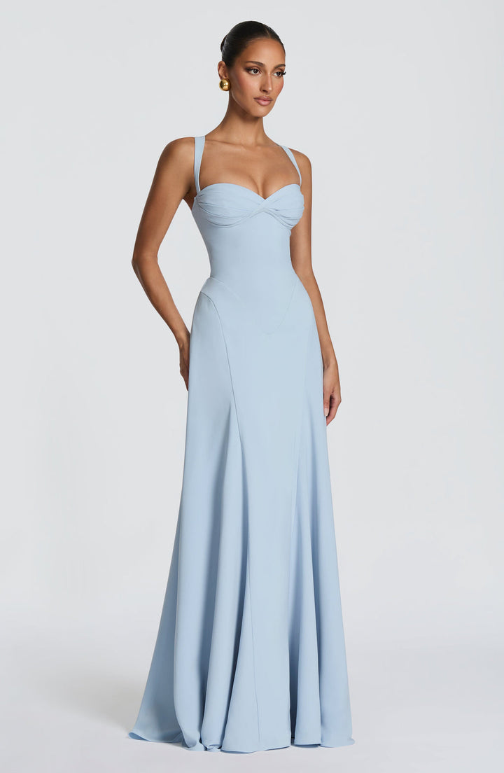 Loretta | Maxikleid Sommer Elegant A-Linie Herz-Ausschnitt Feminin 5