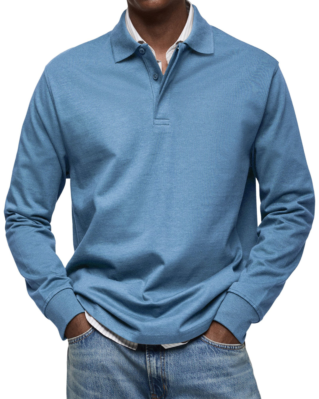 Luca | Atmungsaktives & Elegantes Langarm Poloshirt Herren – Vielseitig für Büro und Freizeit 0