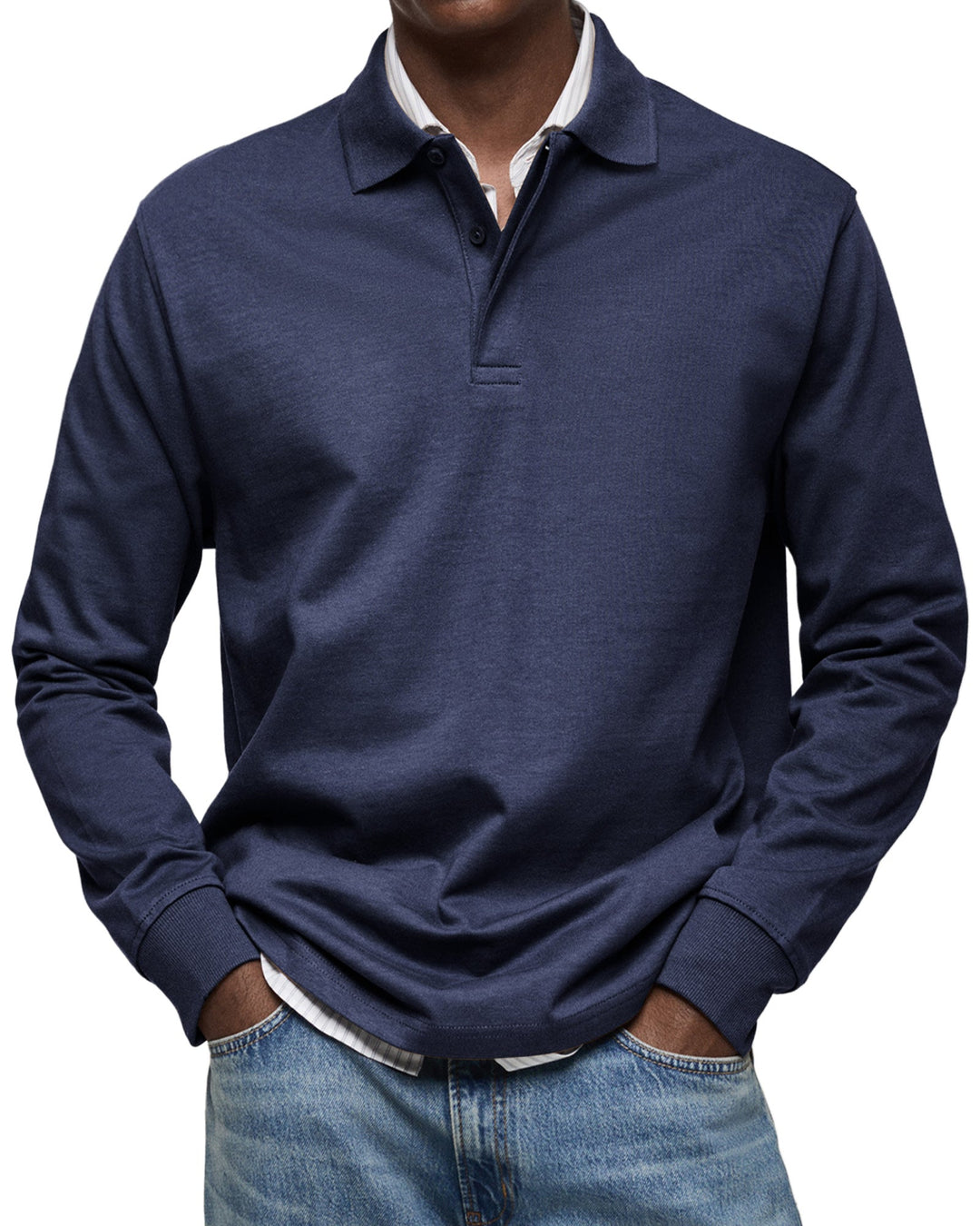 Luca | Atmungsaktives & Elegantes Langarm Poloshirt Herren – Vielseitig für Büro und Freizeit 1