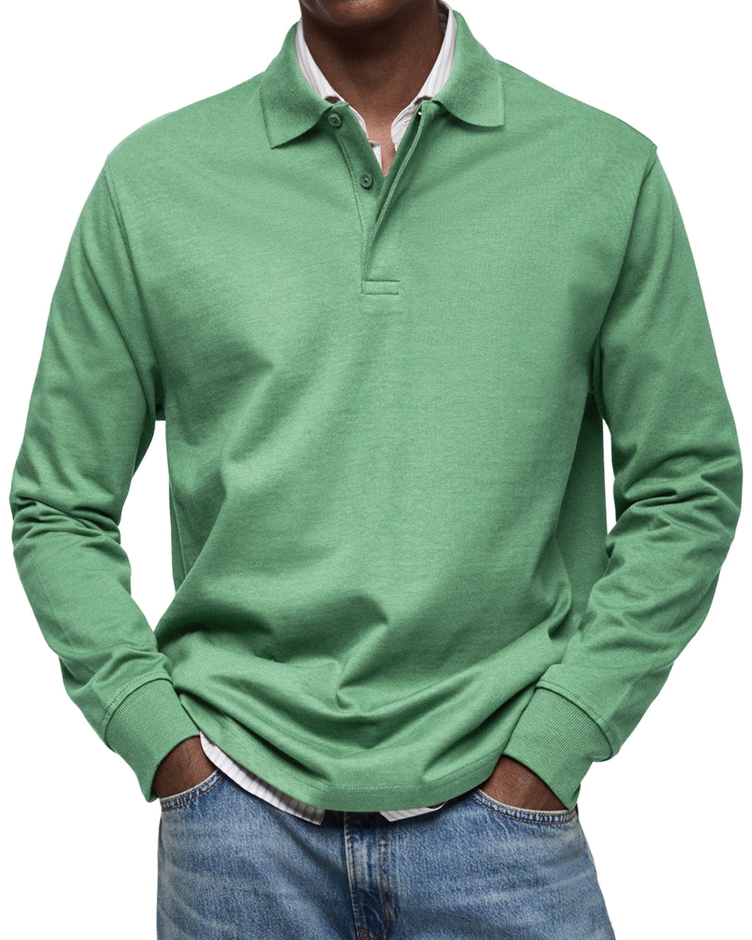 Luca | Atmungsaktives & Elegantes Langarm Poloshirt Herren – Vielseitig für Büro und Freizeit 5