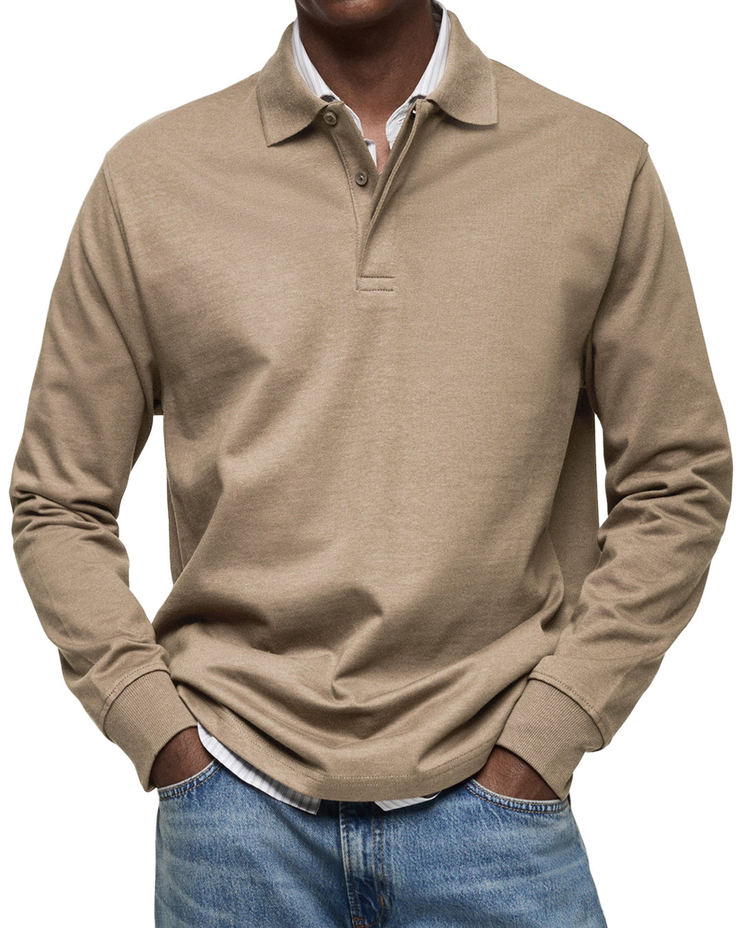 Luca | Atmungsaktives & Elegantes Langarm Poloshirt Herren – Vielseitig für Büro und Freizeit 6