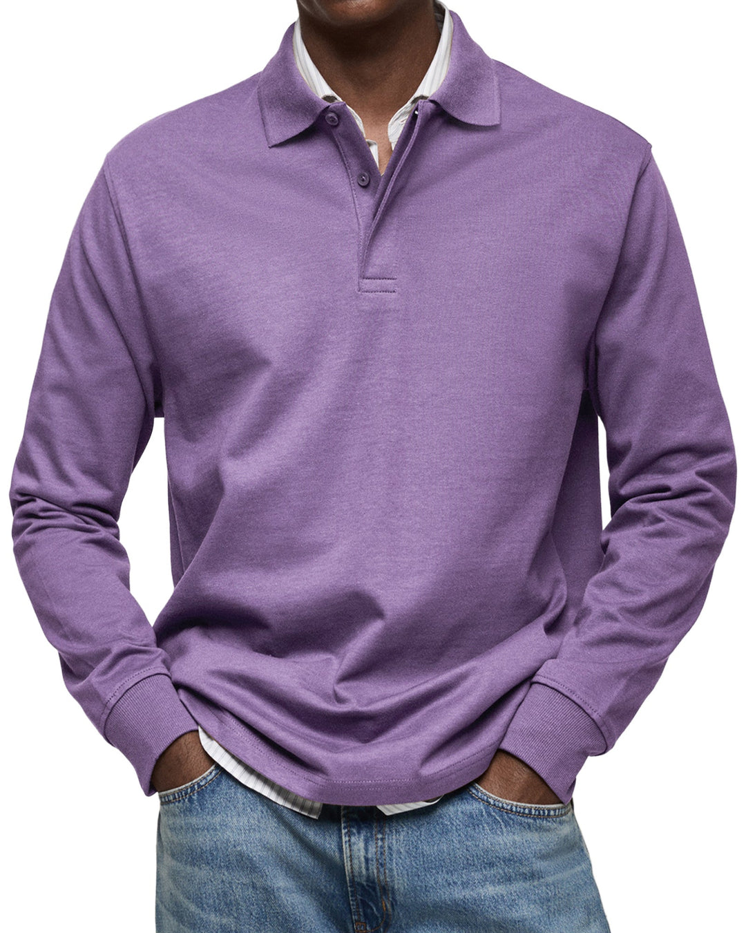 Luca | Atmungsaktives & Elegantes Langarm Poloshirt Herren – Vielseitig für Büro und Freizeit 7