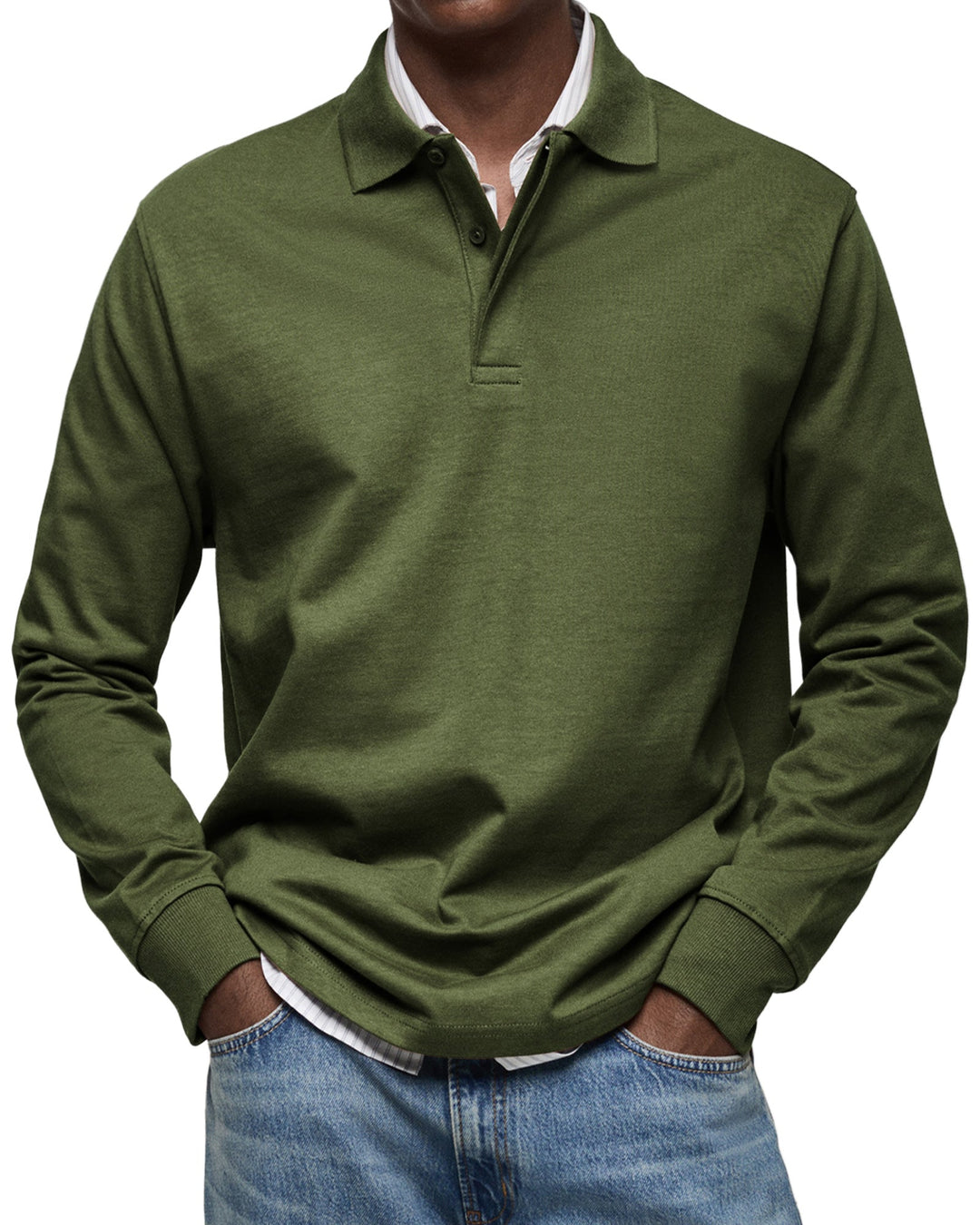 Luca | Atmungsaktives & Elegantes Langarm Poloshirt Herren – Vielseitig für Büro und Freizeit 8