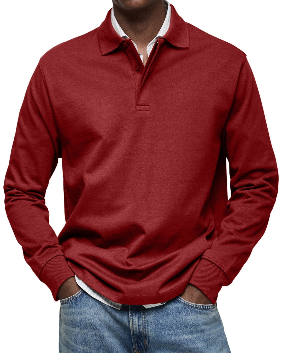 Luca | Atmungsaktives & Elegantes Langarm Poloshirt Herren – Vielseitig für Büro und Freizeit 9