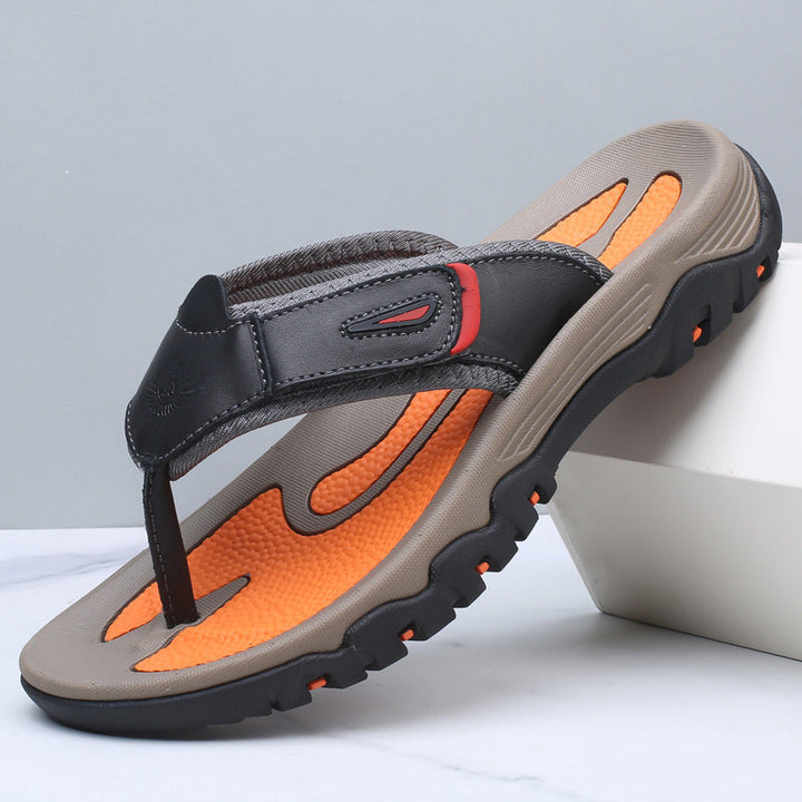 Luca | Elegante Offene Herren Ledersandalen mit Gepolstertem Fußbett 3