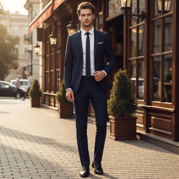 Luca | Eleganter Slim-Fit Herrenanzug Set 0