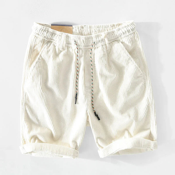 Luca | Herren Shorts Kurze Hosen Vintage Relaxed Fit Cord für Sommer 0