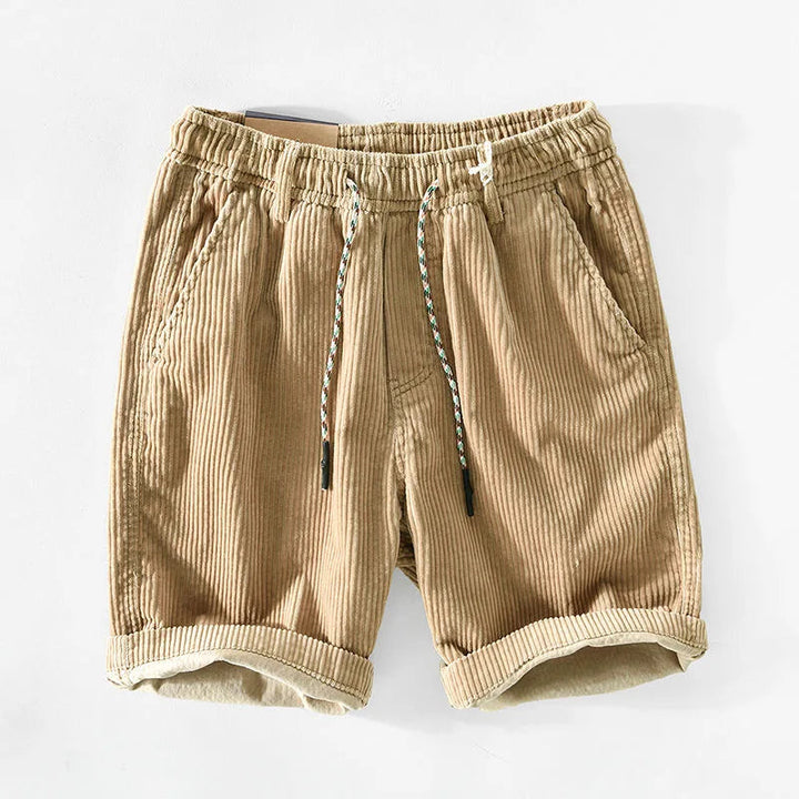 Luca | Herren Shorts Kurze Hosen Vintage Relaxed Fit Cord für Sommer 1