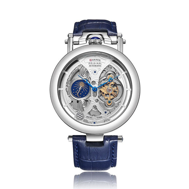 Lumos | Elegante Automatische Skelett-Herrenuhr mit Lederarmband 2