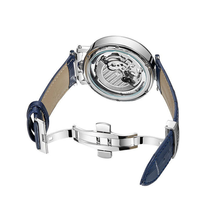 Lumos | Elegante Automatische Skelett-Herrenuhr mit Lederarmband 7