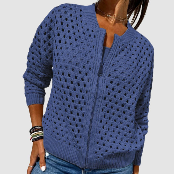 Luna | Atmungsaktive und kuschelige Strickjacke mit Reißverschluss 4