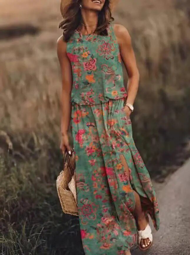 Luna | Elegantes, Fließendes &amp; Ärmloses Maxikleid für den Sommer 4