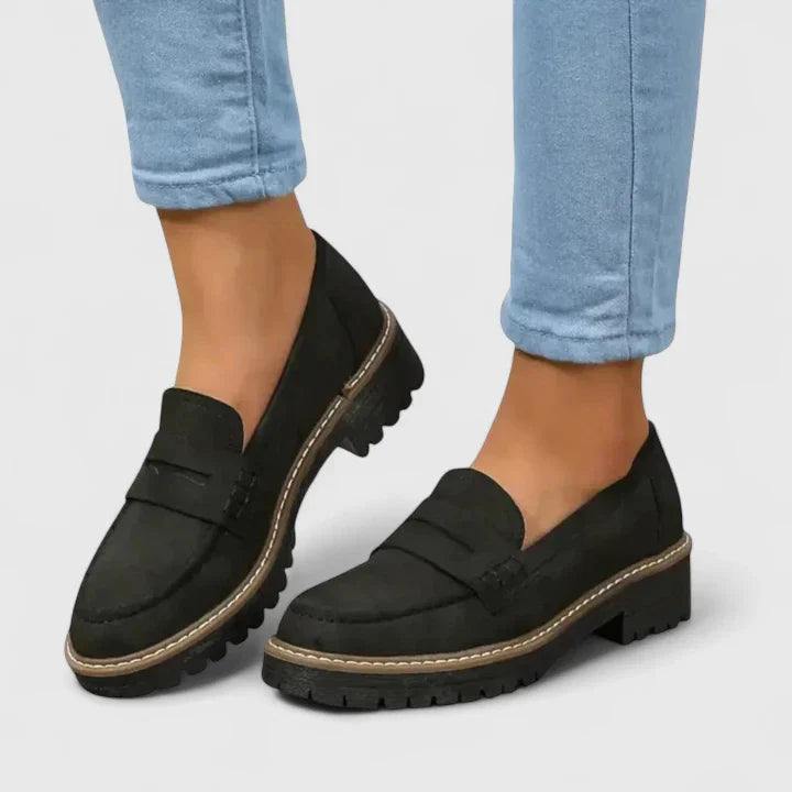 Luna | Ergonomische, Stilvolle Damen Slipper – Perfekt als Loafer Damen Schwarz 0