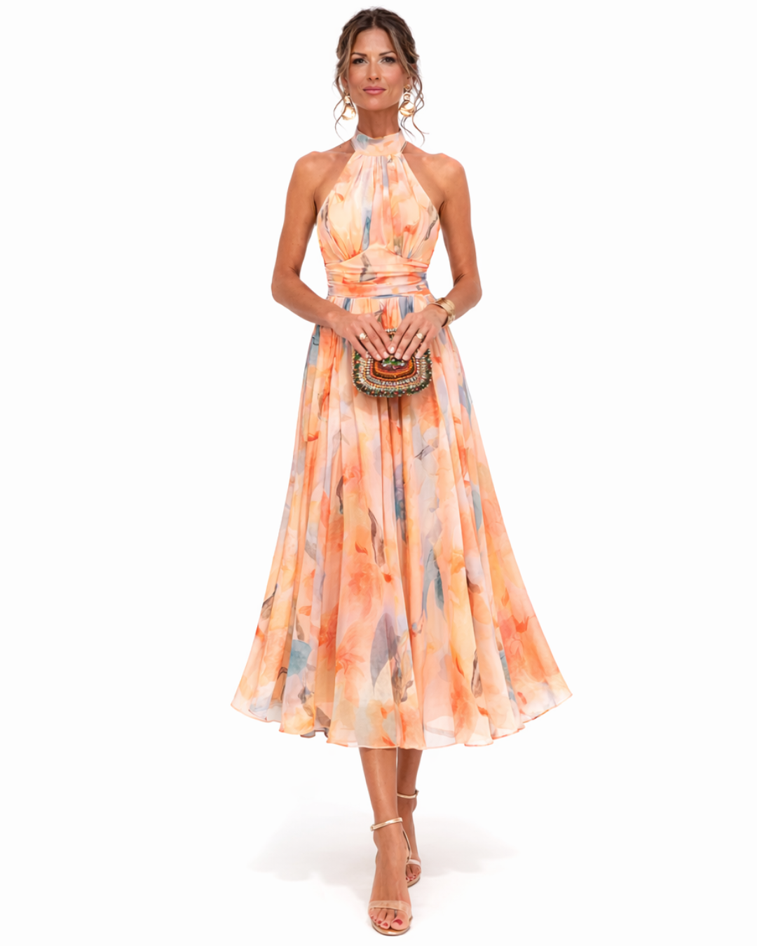 Luna | Maxikleid Sommer Neckholder Elegant Fließend Damen 0