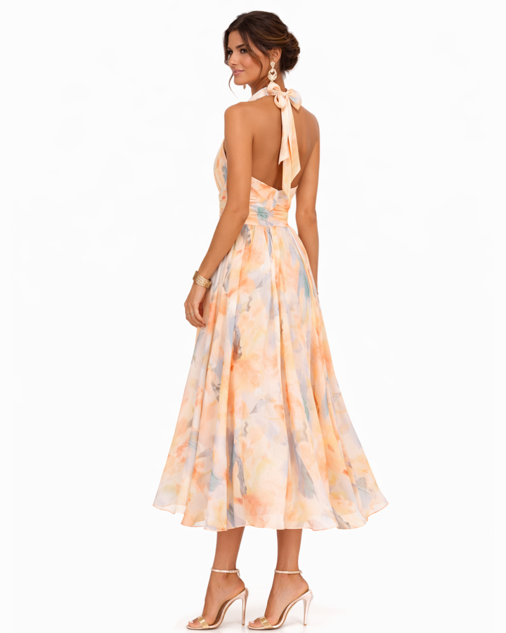 Luna | Maxikleid Sommer Neckholder Elegant Fließend Damen 3