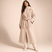 Zirella | Weicher und bequemer langer Trenchcoat