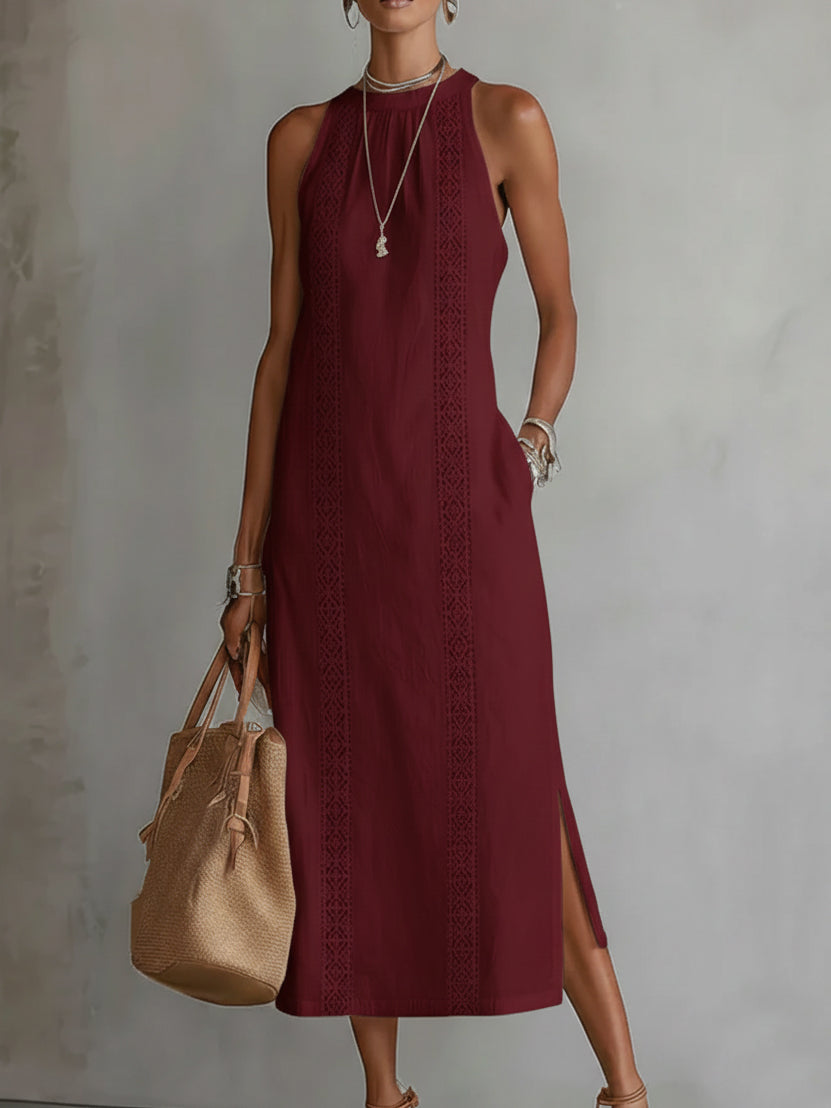 Lyra | Elegantes Midikleid aus Baumwoll-Leinen-Mischgewebe 6