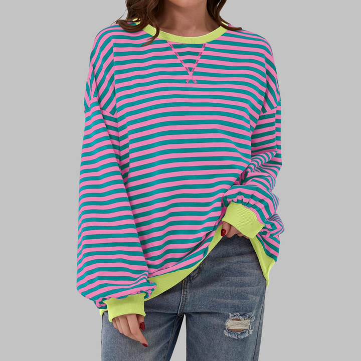 Marlow | Verspielt Gestreiftes Sweatshirt Damen – Entspannt, Atmungsaktiv &amp; Modern 1