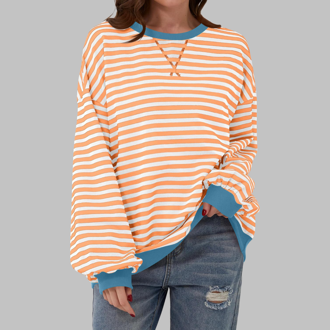 Marlow | Verspielt Gestreiftes Sweatshirt Damen – Entspannt, Atmungsaktiv &amp; Modern 3