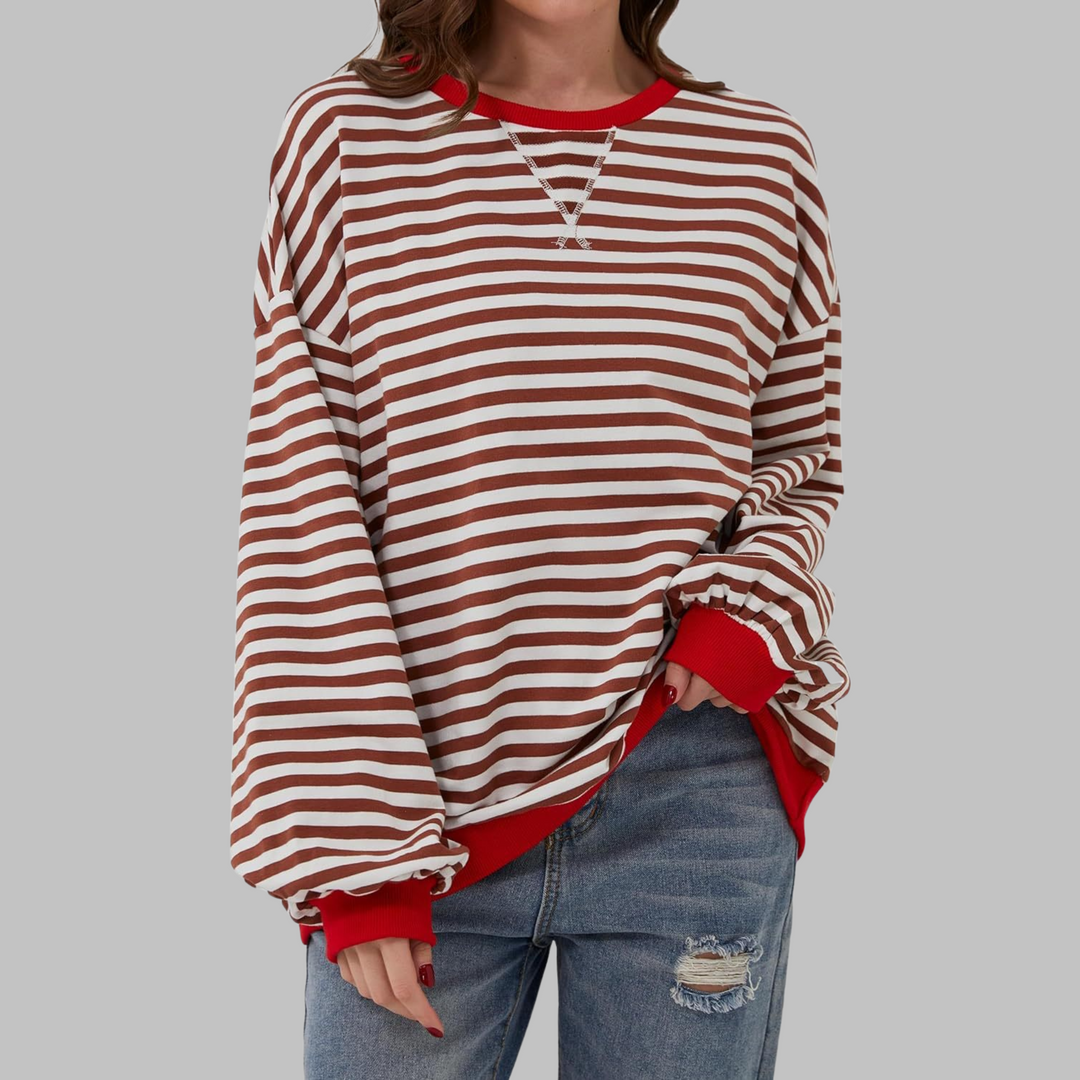 Marlow | Verspielt Gestreiftes Sweatshirt Damen – Entspannt, Atmungsaktiv &amp; Modern 4