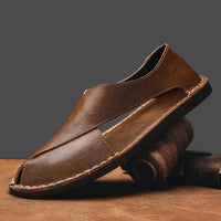 Henri | Klassische Herren-Leder-Slide-Sandalen