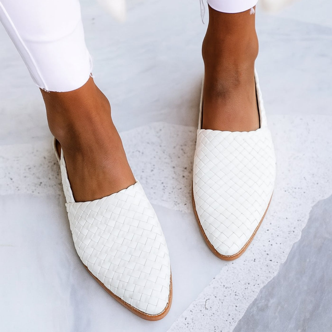 Martina | Elegante Slingback Sandalen aus geflochtenem Leder 5