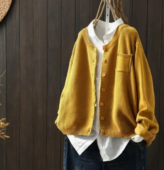 Mary | Übergröße & Gemütliche Damen Strickjacke für Layering 3