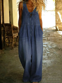 Sophie | Eleganter Denim-Jumpsuit mit weitem Bein