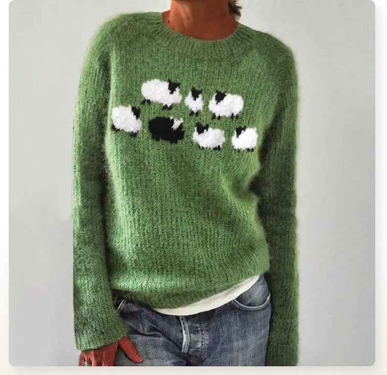Maya | Lebhafter, gestreifter Retro-Strickpullover in lockerer Passform 5