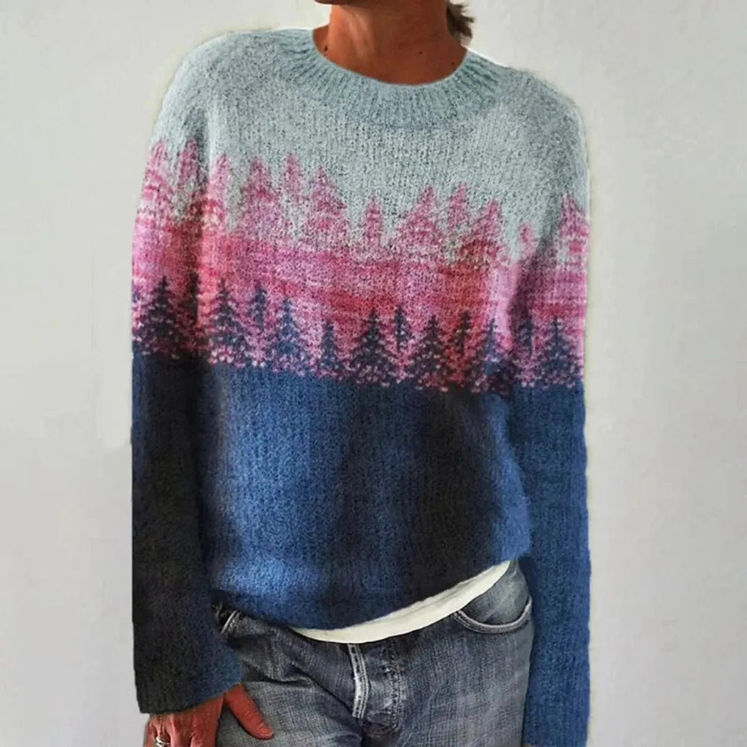 Maya | Lebhafter, gestreifter Retro-Strickpullover in lockerer Passform 8