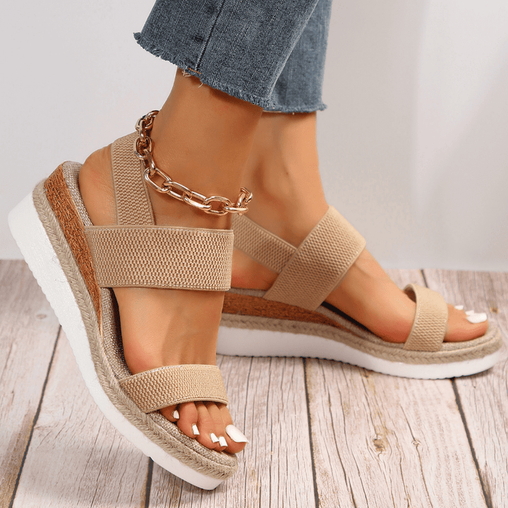 Melyora | Sportliche, Atmungsaktive Damen Plateau Sandalen – Weiße Plateausandalen für Komfort und Stil 0