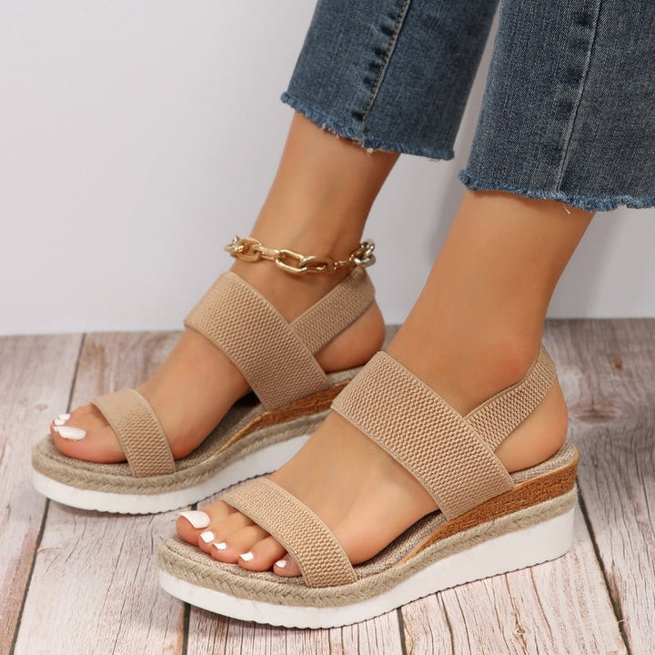Melyora | Sportliche, Atmungsaktive Damen Plateau Sandalen – Weiße Plateausandalen für Komfort und Stil 1