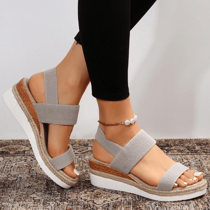Melyora | Sportliche, Atmungsaktive Damen Plateau Sandalen – Weiße Plateausandalen für Komfort und Stil 10